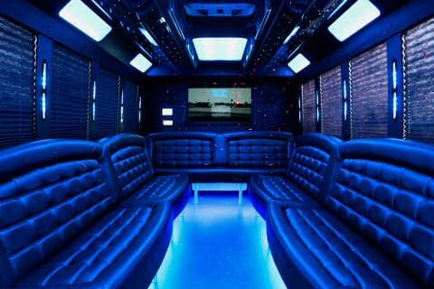 Jacksonville 36 Passenger Party Bus Interior