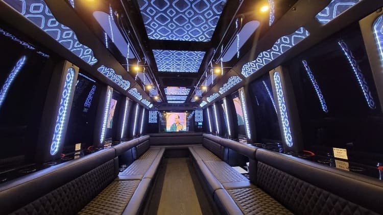Jacksonville 40 Passenger Limo Bus Interior